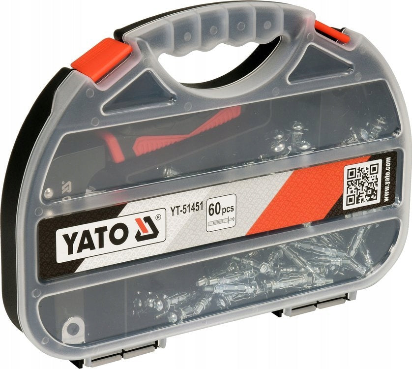 YATO CRIMPER PLIERS FOR MOLLY DOWELS + 60 DOWELS YATO YT-51451 Manufacturer code YT-51451