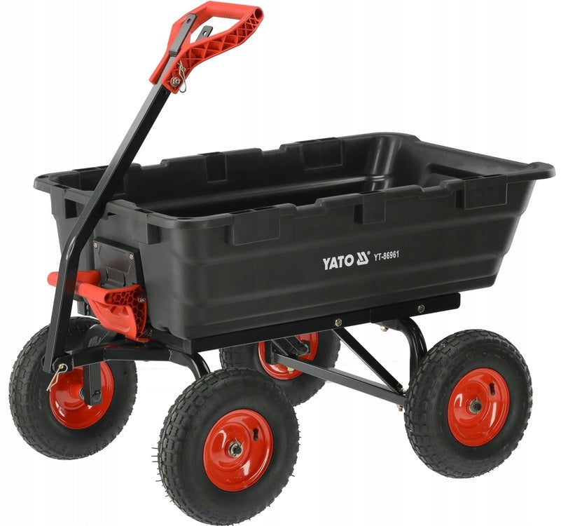 YATO GARDEN TRANSPORT TROLLEY WITH TIPPER XXL 550kg WHEEL 13" YT-86961 Brand Yato