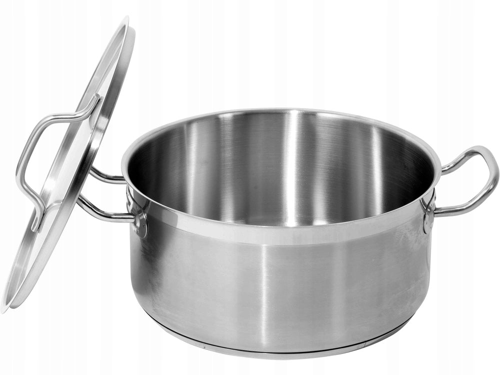 YATO GASTRO POT LOW WITH LID STAINLESS STEEL 28X13CM 8L YG-00042 Manufacturer code YT_YG-00042