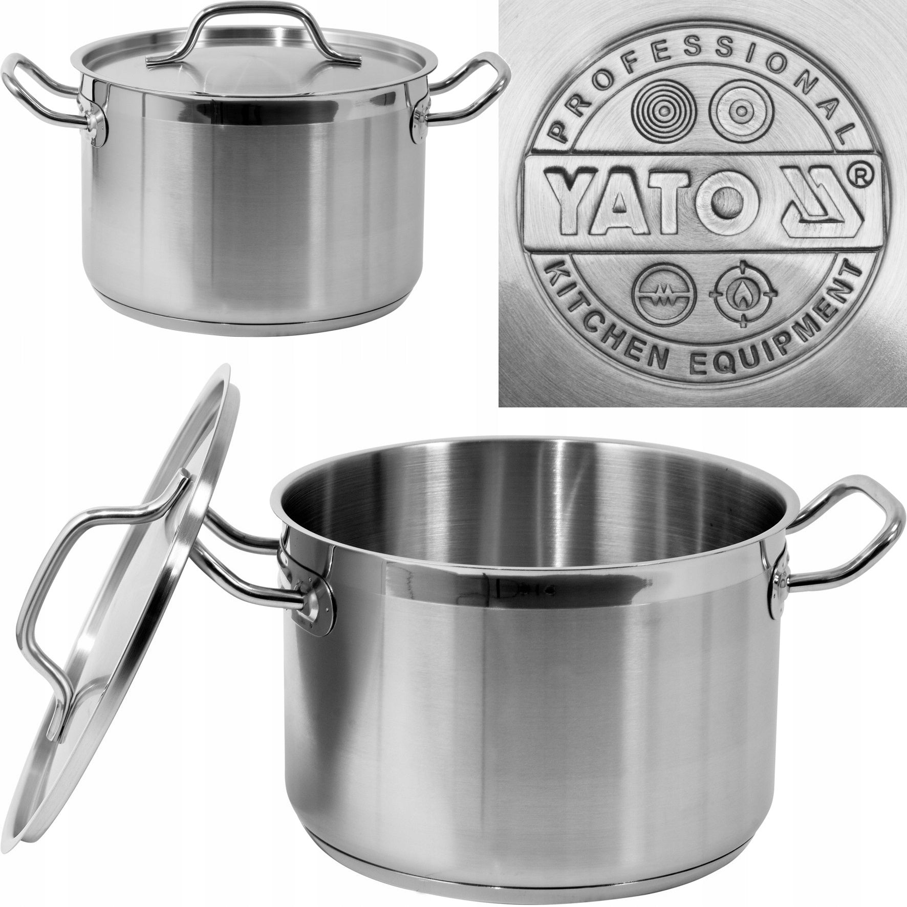 YATO MEDIUM POT WITH STAINLESS STEEL LID 24X16XM 7,2L YG-00023