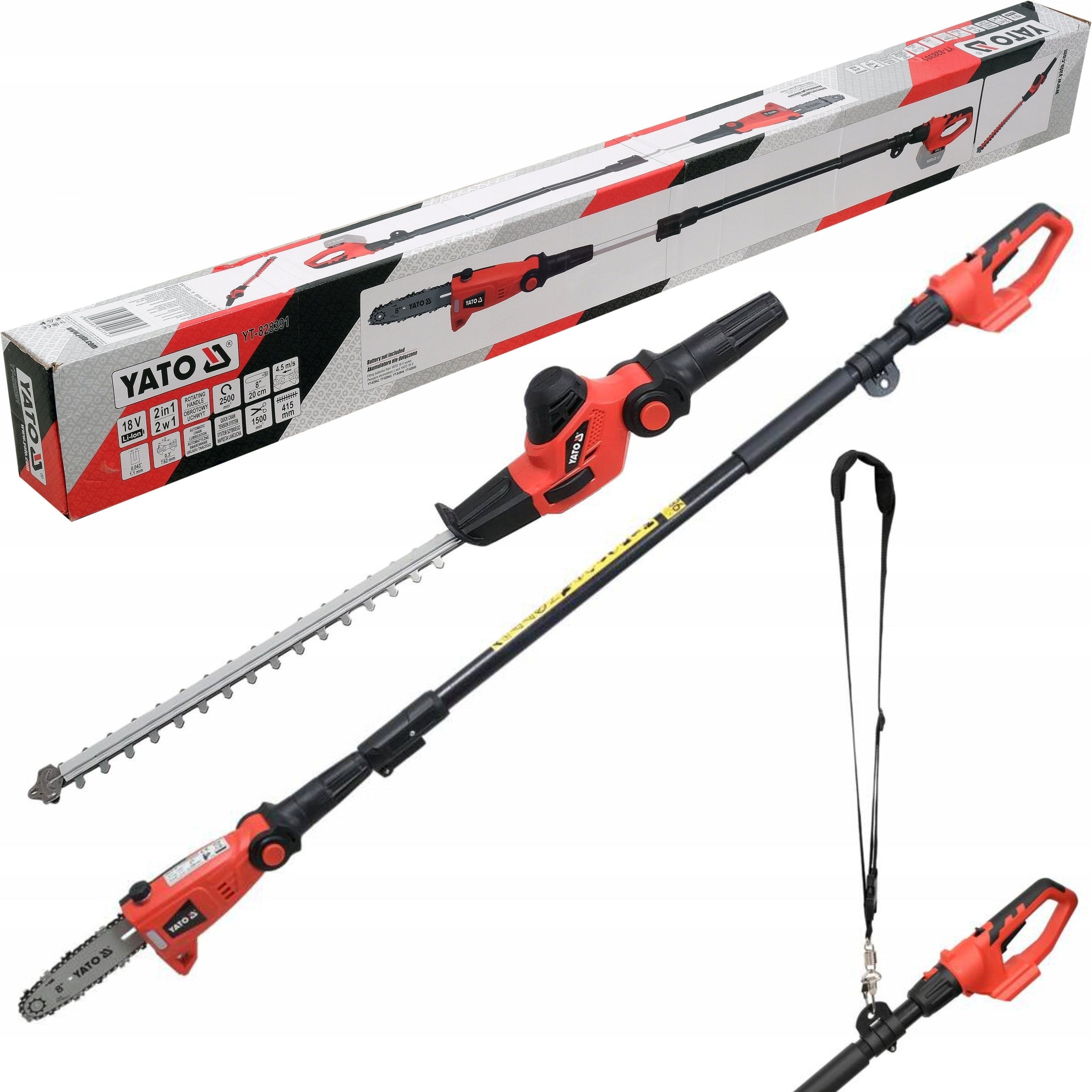 YATO MULTIFUNCTIONAL TOOL 18V TRIMMER HEDGE TRIMMER 2in1 Manufacturer code YT-828391