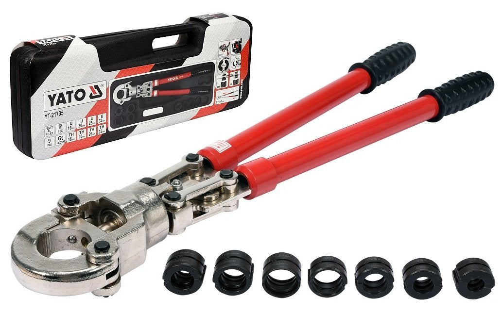 YATO PRESS PIPE CRIMPER PEX AL PERT 16-32mm YT-21735 8 DIE