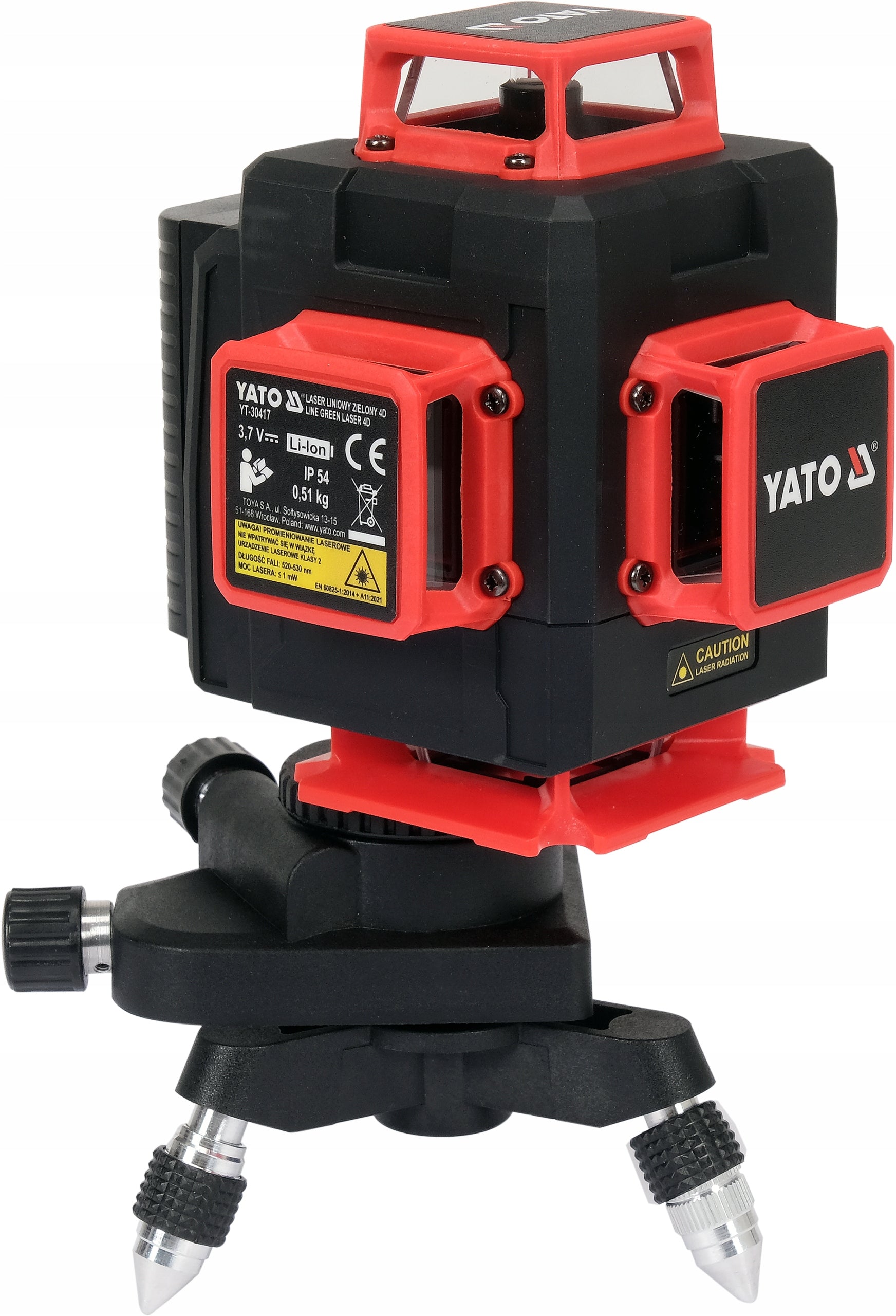 YATO SELF-LEVELING LASER GREEN A+ 16 LINEAR 4D WITH ACCESSORIES EAN (GTIN) 5906083080050