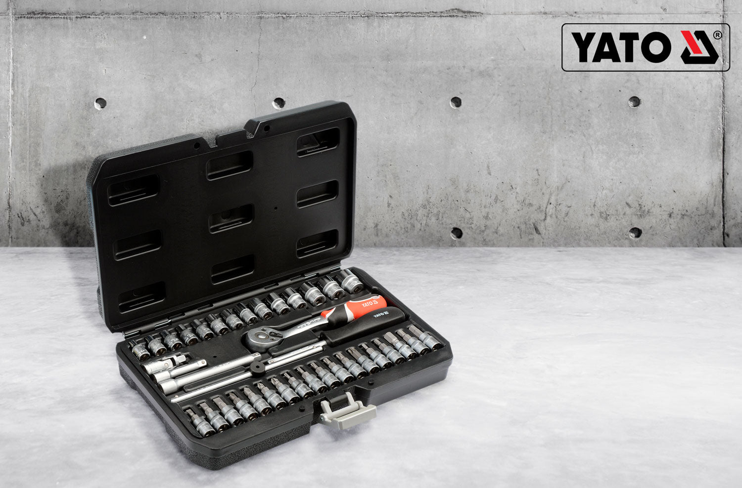 YATO SOCKET WRENCH TOOL KIT SOCKET WRENCH 1/4'' 38el. BITS Brand Yato