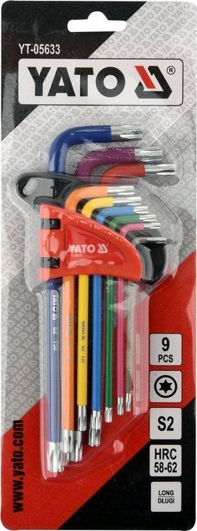 YATO TORX WRENCH SET TR T10-T50 9PCS YT-05633 Brand Yato
