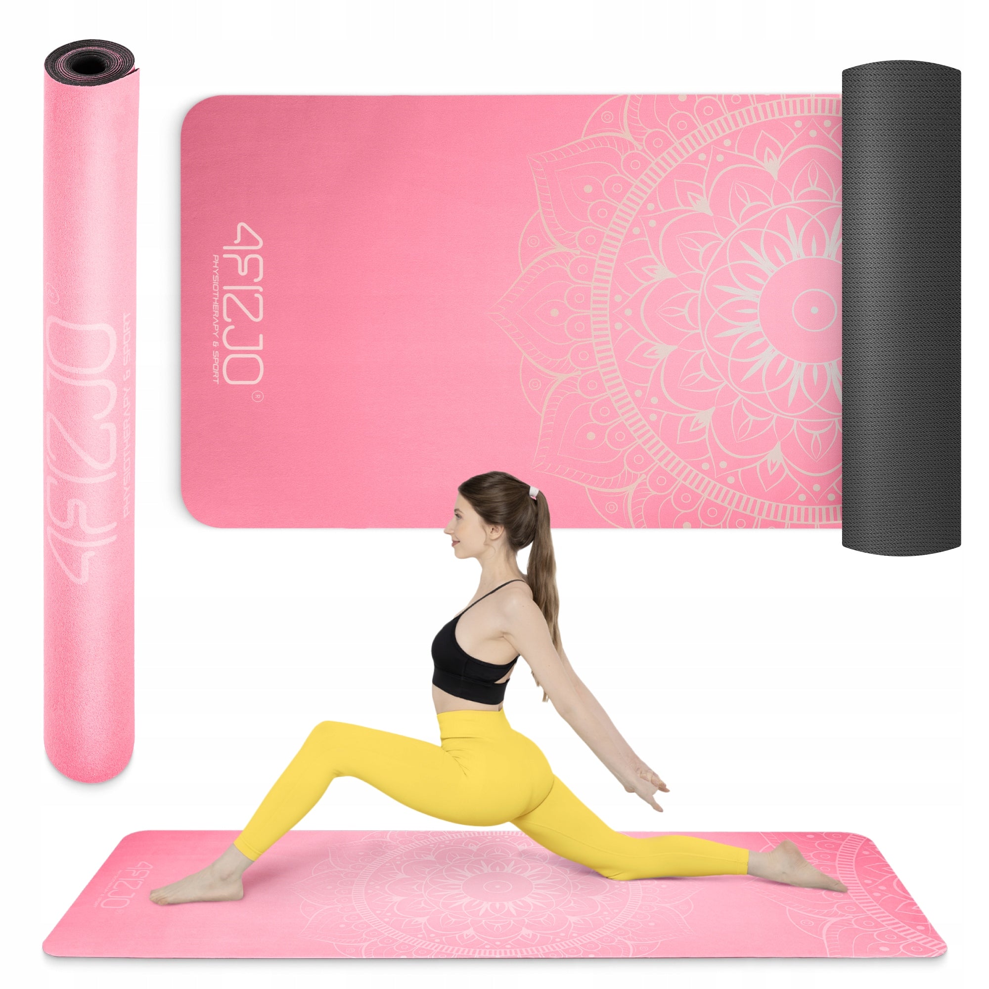 YOGA AND EXERCISE MAT SUEDE FOR MEDITATION AND PILATES SOFT LIGHT 1,5 MM