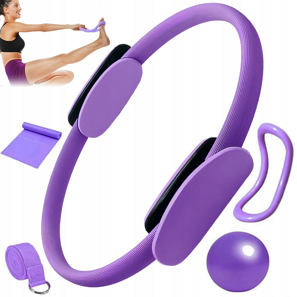 YOGA AND PILATES HOME EXERCISE SET 5 ELEMENTS PURPLE