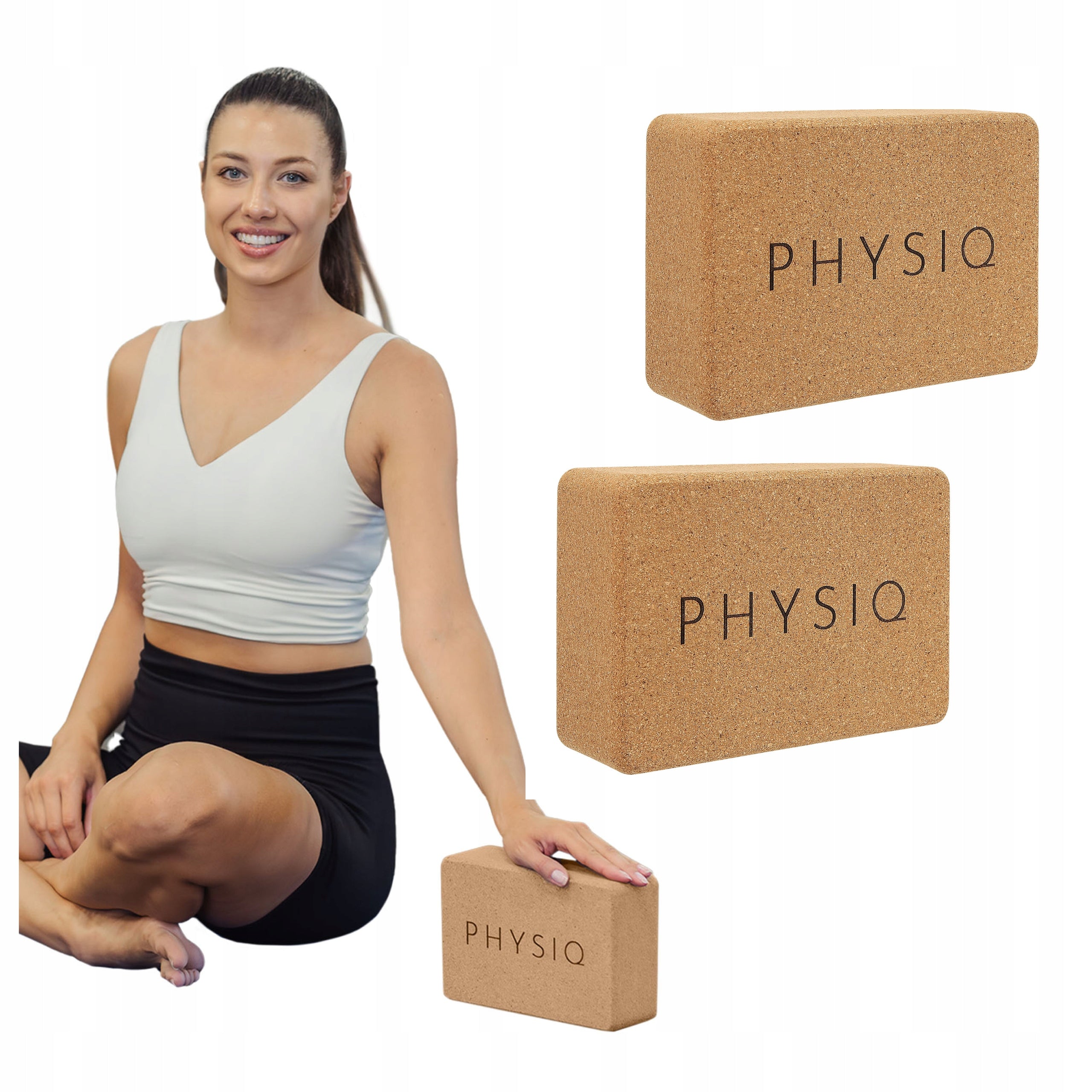 YOGA CUBE CORK PROFESSIONAL EXERCISE BLOCK - SET OF 2