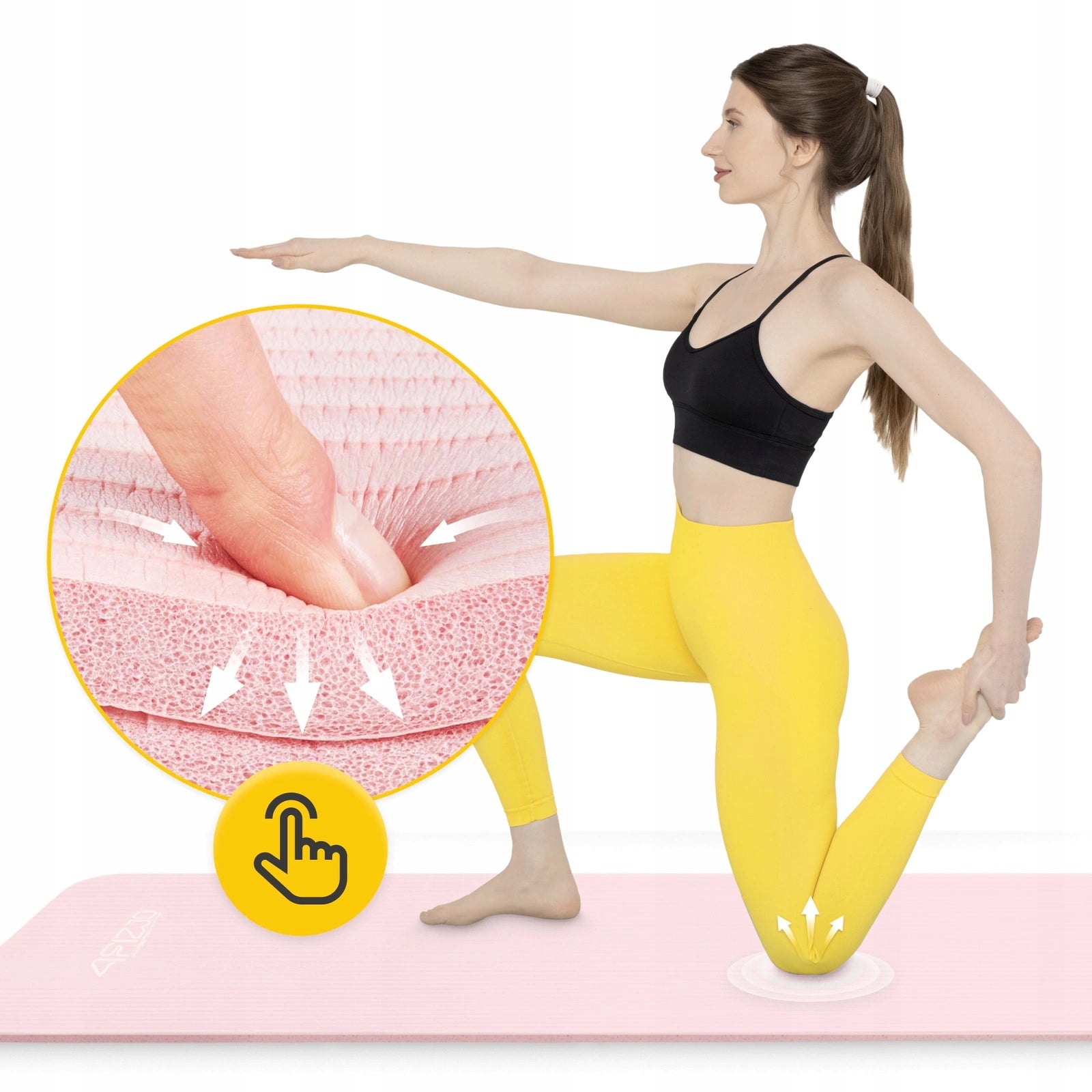 YOGA EXERCISE MAT GYMNASTIC MAT THICK NBR NON-SLIP 1,5 CM Packaging status original