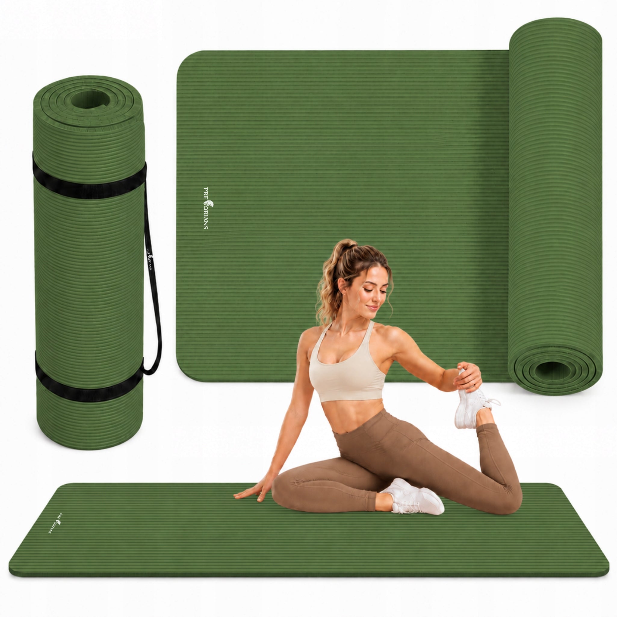 YOGA FITNESS EXERCISE MAT THICK NON-SLIP NBR GYMNASTIC 190 CM