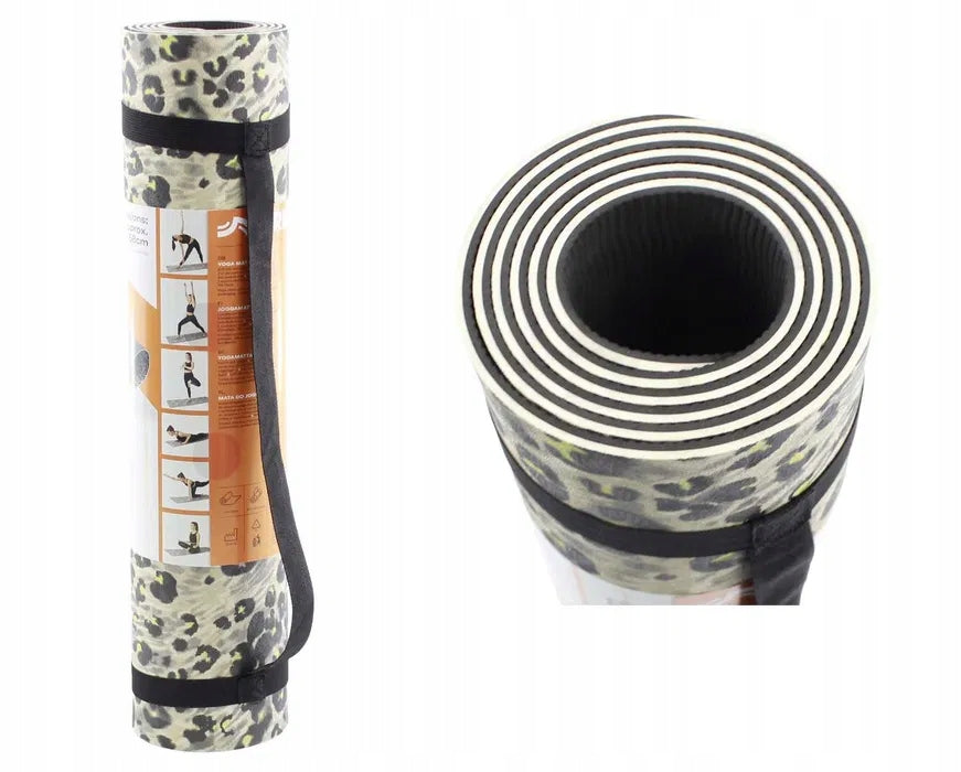 YOGA MAT LEOPARD CRIVIT 173x0,5x58cm
