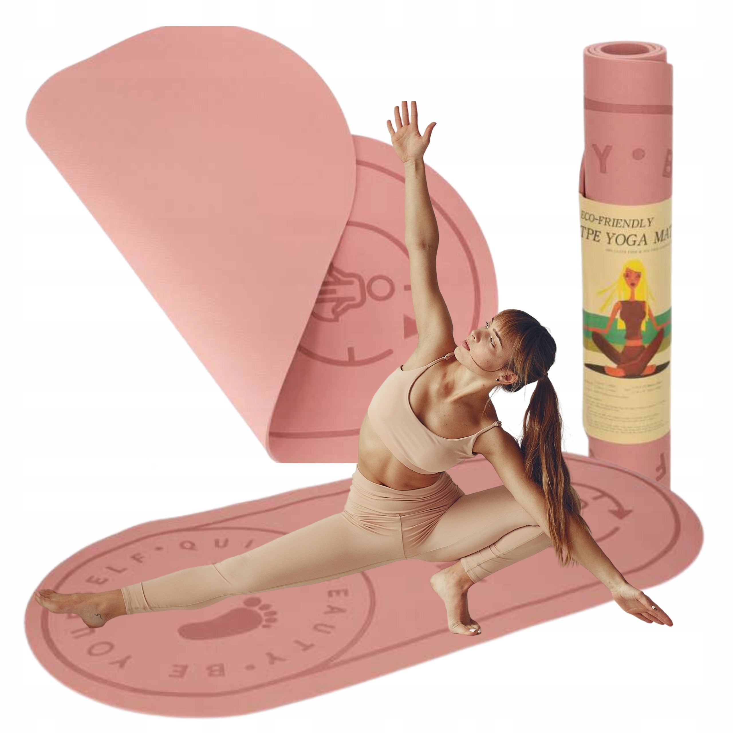 YOGA MAT NON-SLIP GYMNASTIC TRAINING SOFT MAT PINK