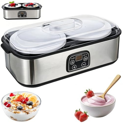 YOGURT MACHINE 2 L GLASS CONTAINERS TEMPERATURE ADJUSTABLE Brand no brand