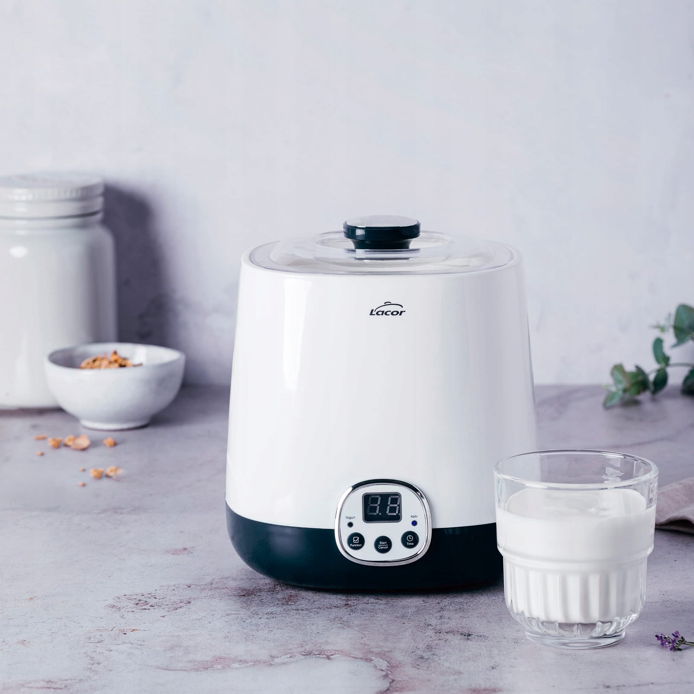 YOGURT MAKER LACOR HERA 1L TIMER 48H LED KEFIR GREEK YOGURT Brand Lacor