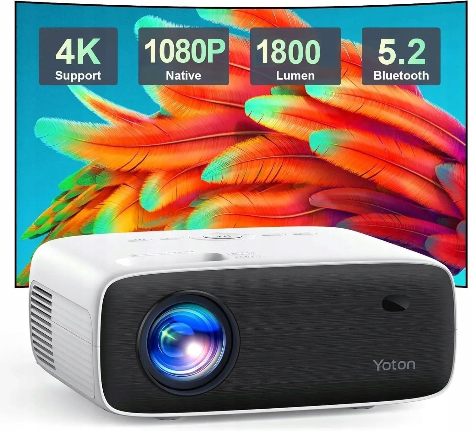 YOTON Y6 Projector 1080P Full HD 4K Netflix Prime Video YouTube