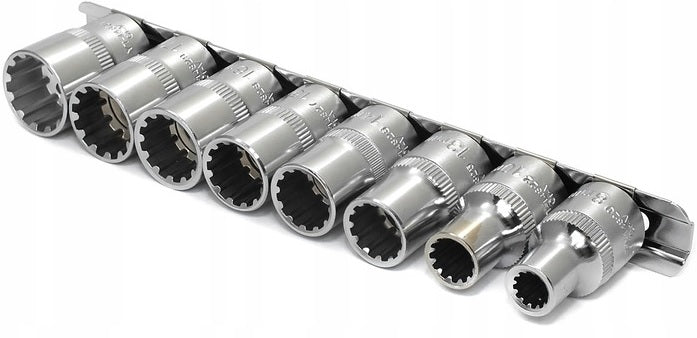 YT-A00010 SOCKET SET SPLINE 1/2'' 8-19mm Brand Yato