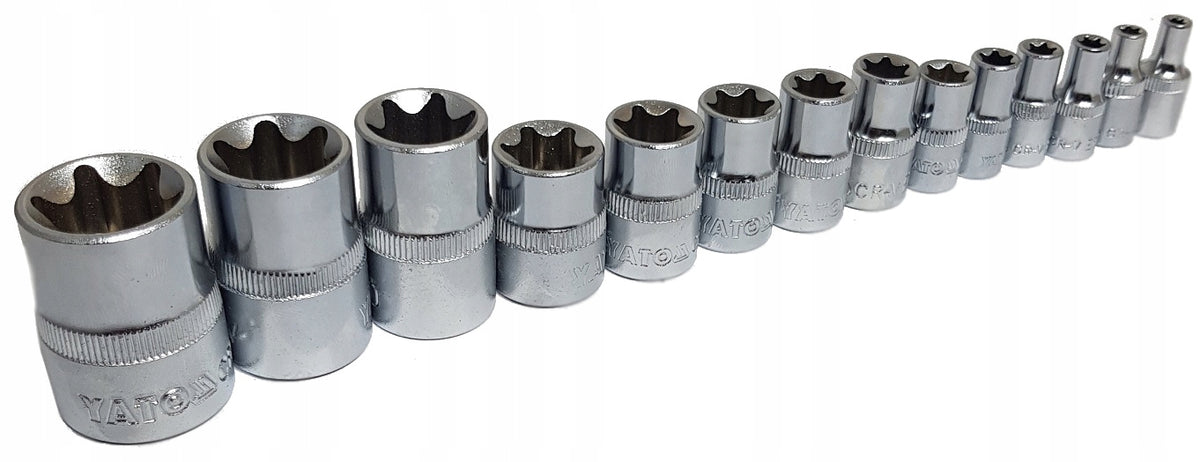 YT-A12414/T YATO - TORX CAP SET 1/4 3/8 1/2 IN. E4-24 Brand Yato