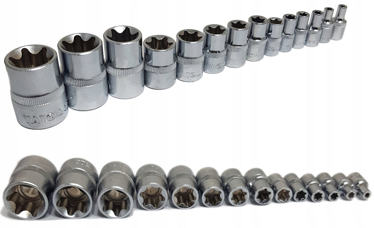 YT-A12414/T YATO - TORX CAP SET 1/4 3/8 1/2 IN. E4-24