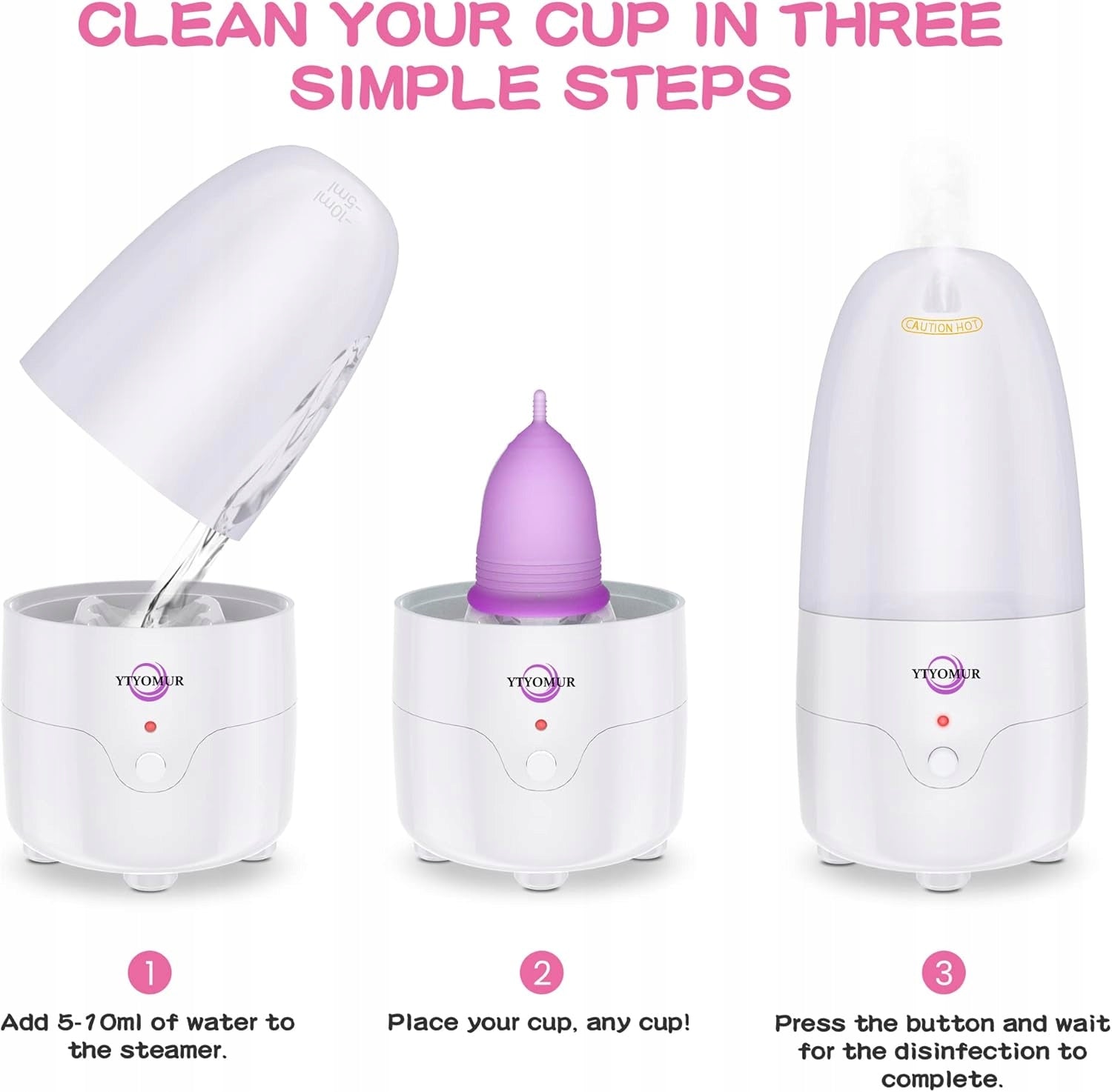 YTYOMUR Steam Sterilizer Menstrual Cup Medical Travel Silicone Kind other