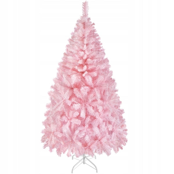 Yaheetech Artificial Christmas Tree 180cm with Folding Stand Christmas Tree Pink