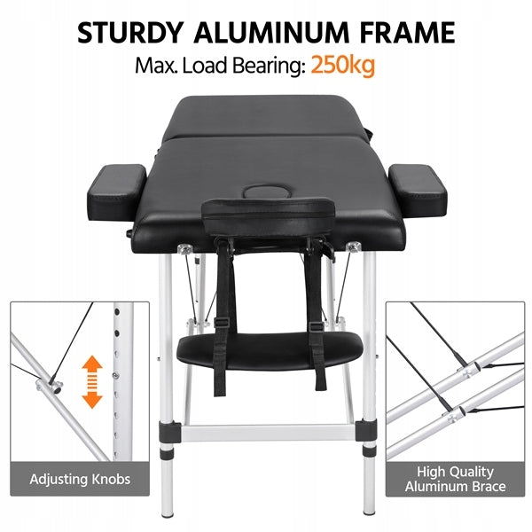 Yaheetech Portable Massage Table, Folding with Headrest, Black 213x80 cm Brand no brand