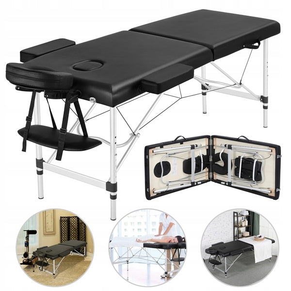 Yaheetech Portable Massage Table, Folding with Headrest, Black 213x80 cm Packaging status original
