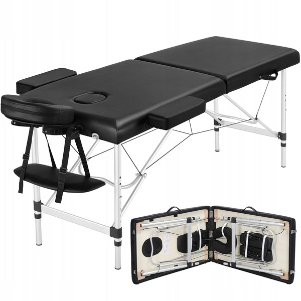 Yaheetech Portable Massage Table, Folding with Headrest, Black 213x80 cm
