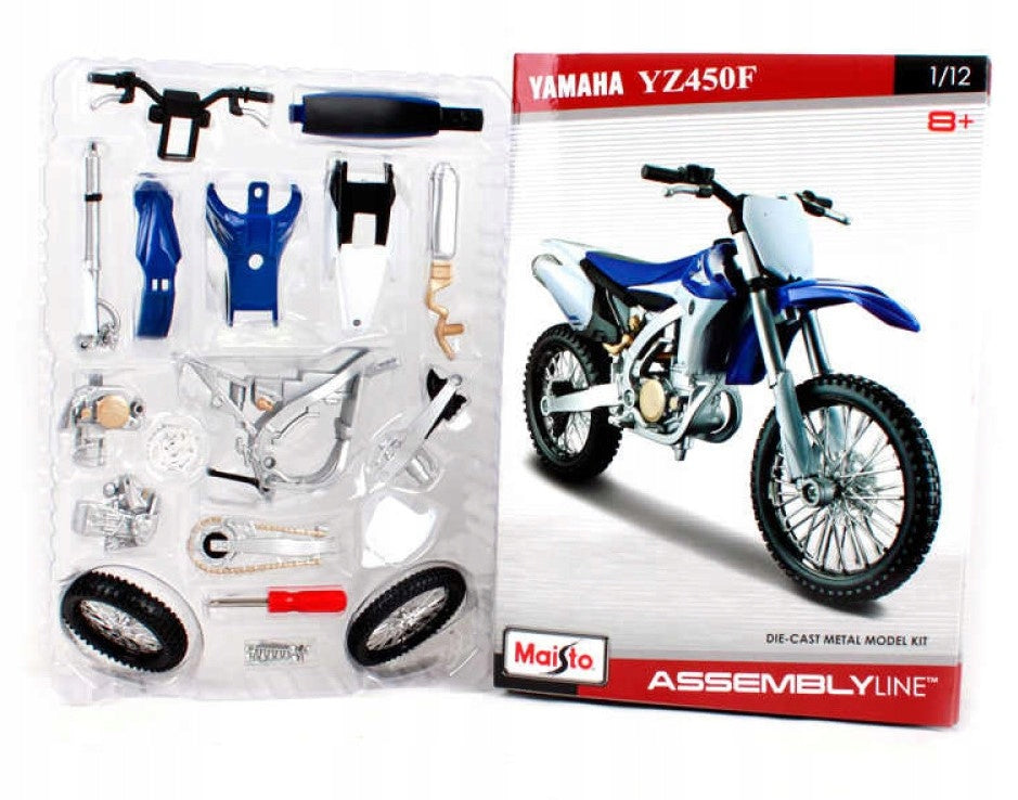 Yamaha YZ450F YZ 450F Maisto KIT 1:12 1/12 Model Motorcycle Folding