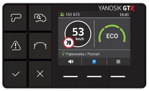 Yanosik GTR traffic communicator + 5 years subscription Manufacturer code GTR