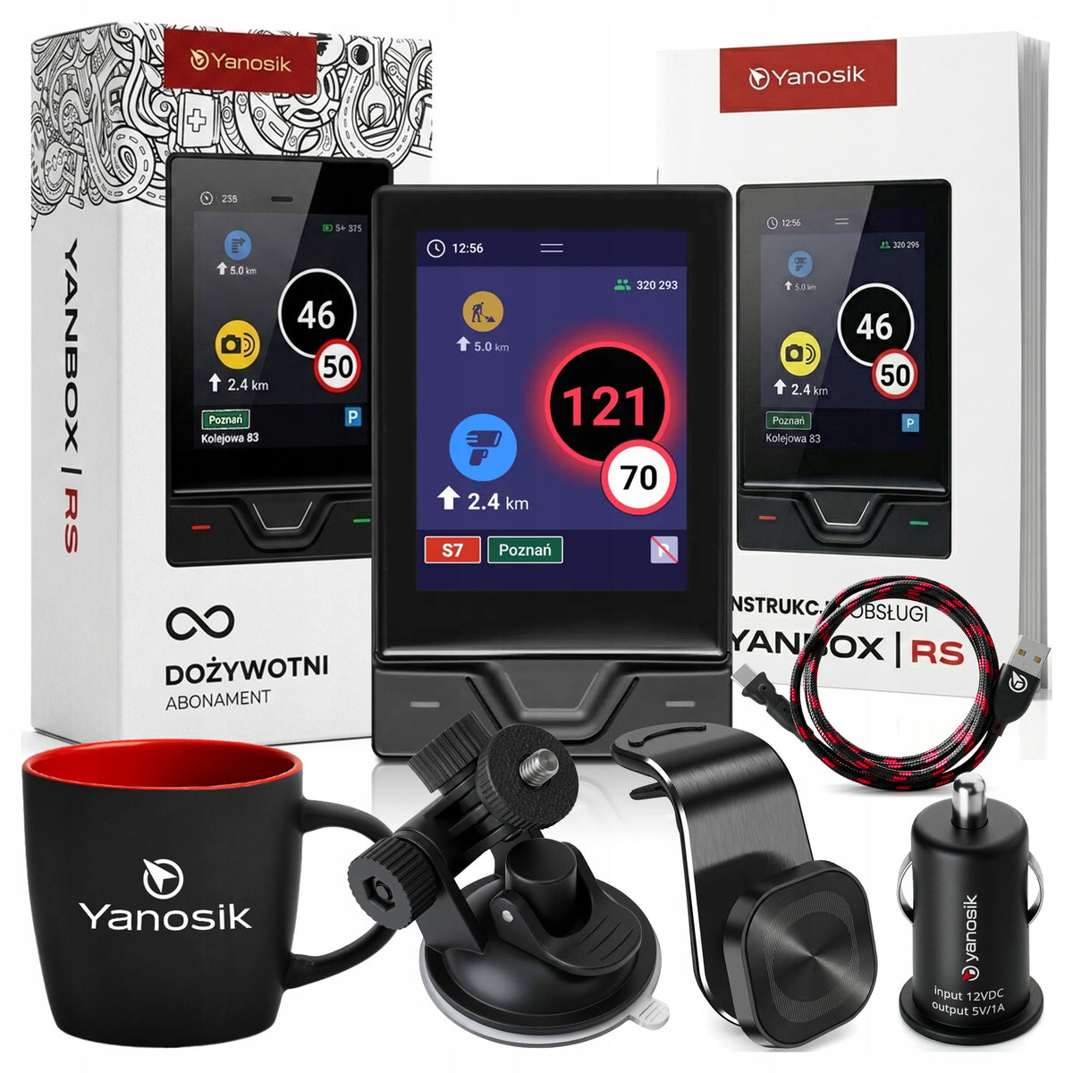 Yanosik RS YANBOX ASSISTANT WITH LIFETIME SUBSCRIPTION + 2 HANDLES + CUP
