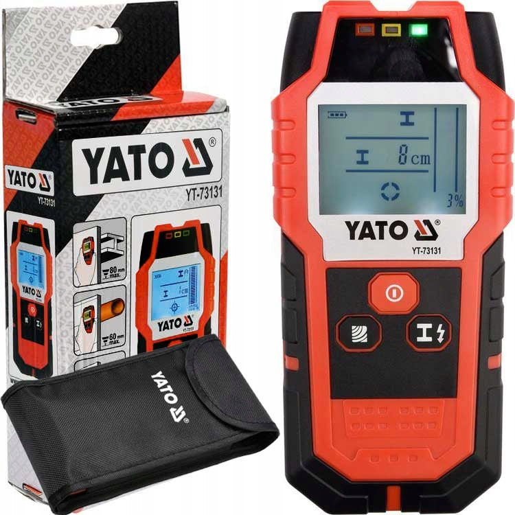Yato YT-73131 Profile and Wire Detector Maximum depth of measurement for iron and steel 80 mm