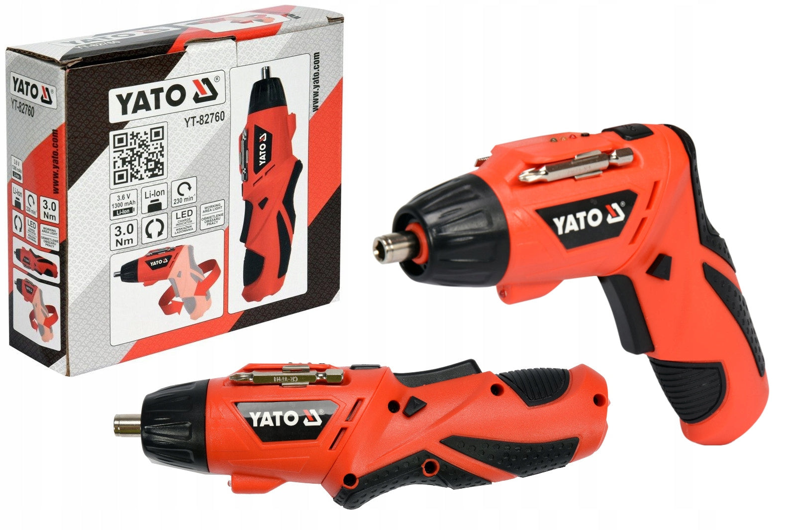 Yato YT-82760 Cordless screwdriver broken straight mini screwdriver 3,6V 1,3Ah