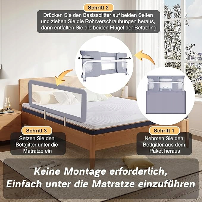 Yikanwen Portable protective grille for bed 150 x 40 cm Manufacturer code BBZ-3601