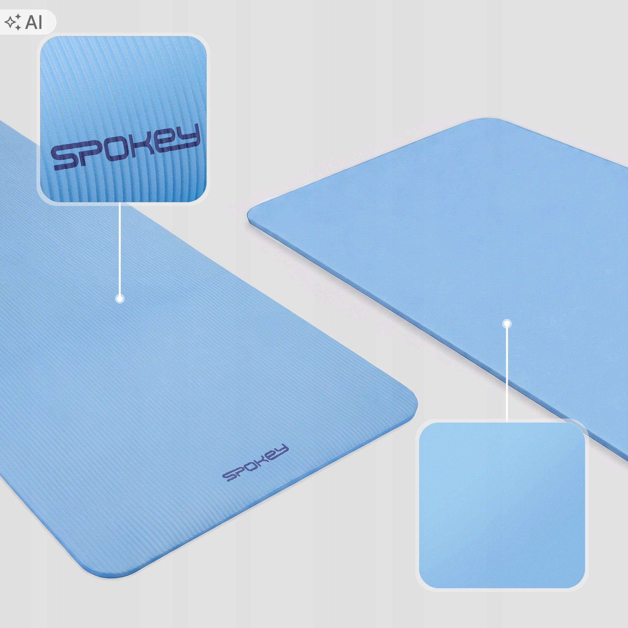 Yoga Exercise Mat Gymnastic Training Fitness Handle SOFTMAT 1 cm Brand Spokey