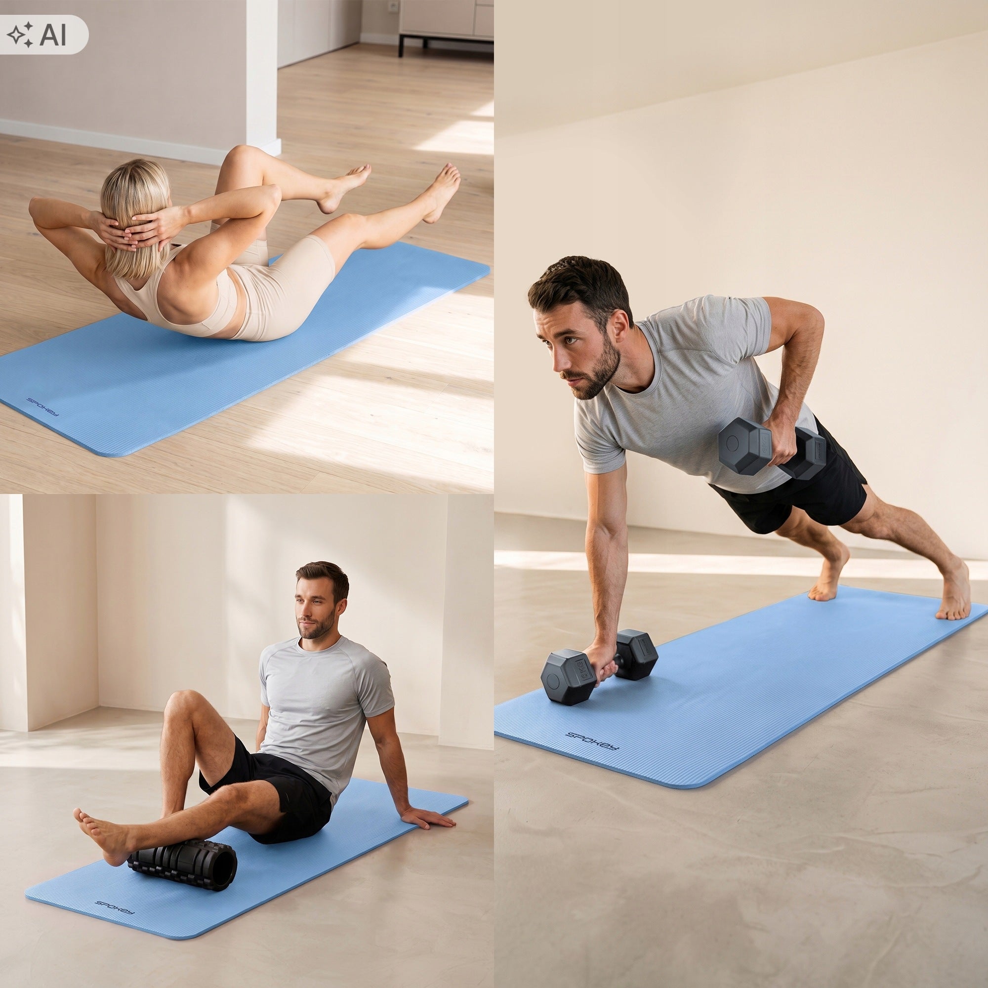 Yoga Exercise Mat Gymnastic Training Fitness Handle SOFTMAT 1 cm Manufacturer code 944043