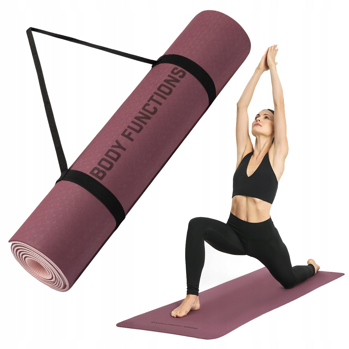 Yoga Mat Rubber NON-SLIP Travel LIGHTWEIGHT 6 mm Body Functions