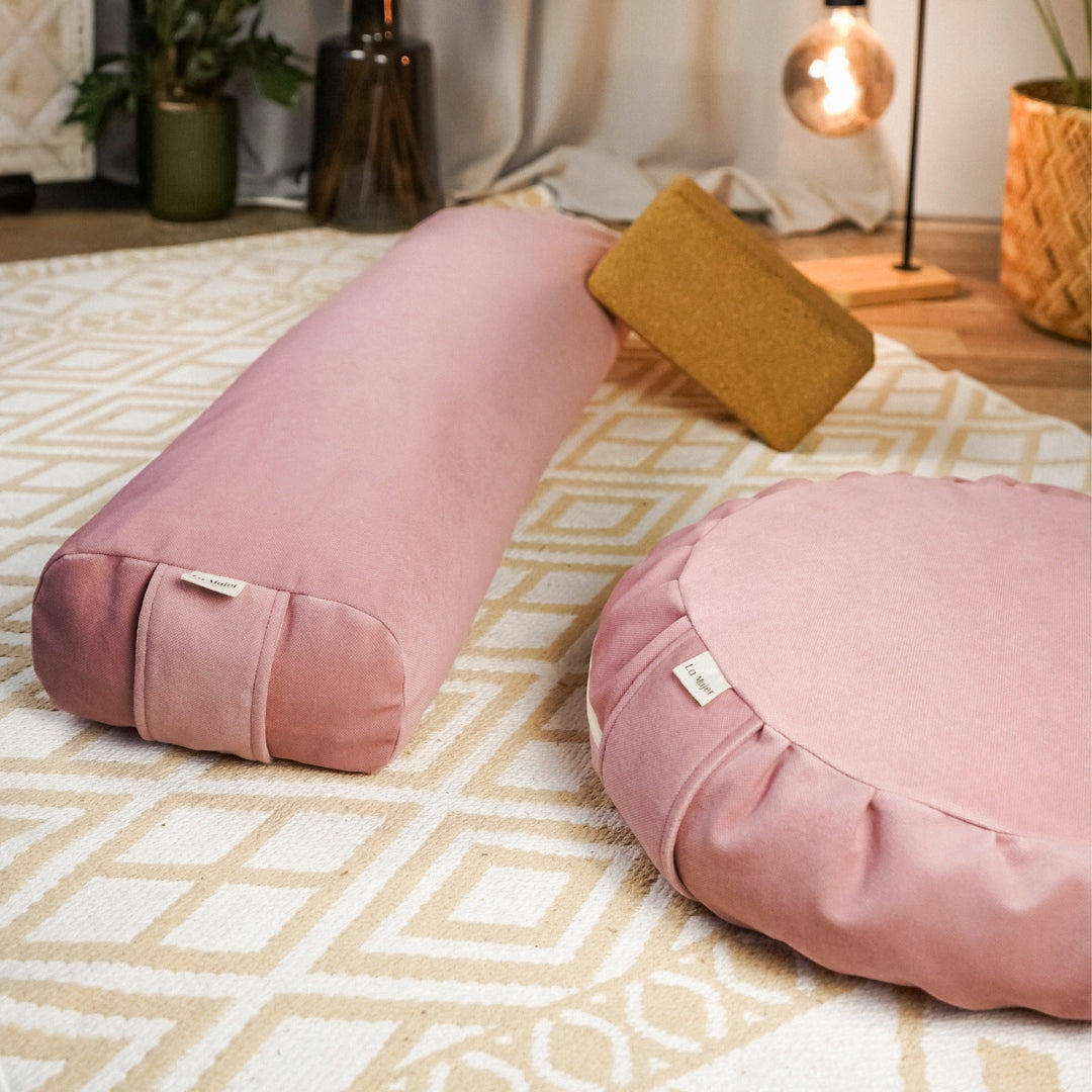 Yoga Roller Flat Reinforcement with Buckwheat Scale Velvet Pink Kind Roller