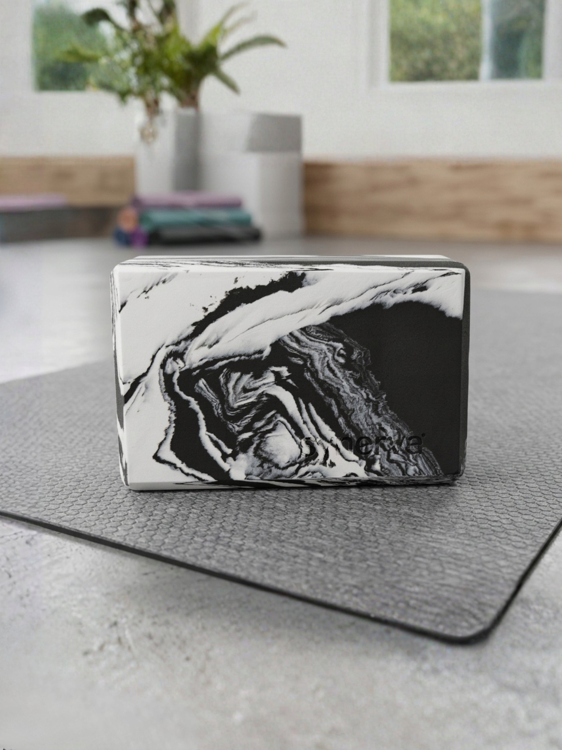 Yoga and Pilates Cube Black Block Blocks for Exercise Fitness EVA Marble Packaging status original