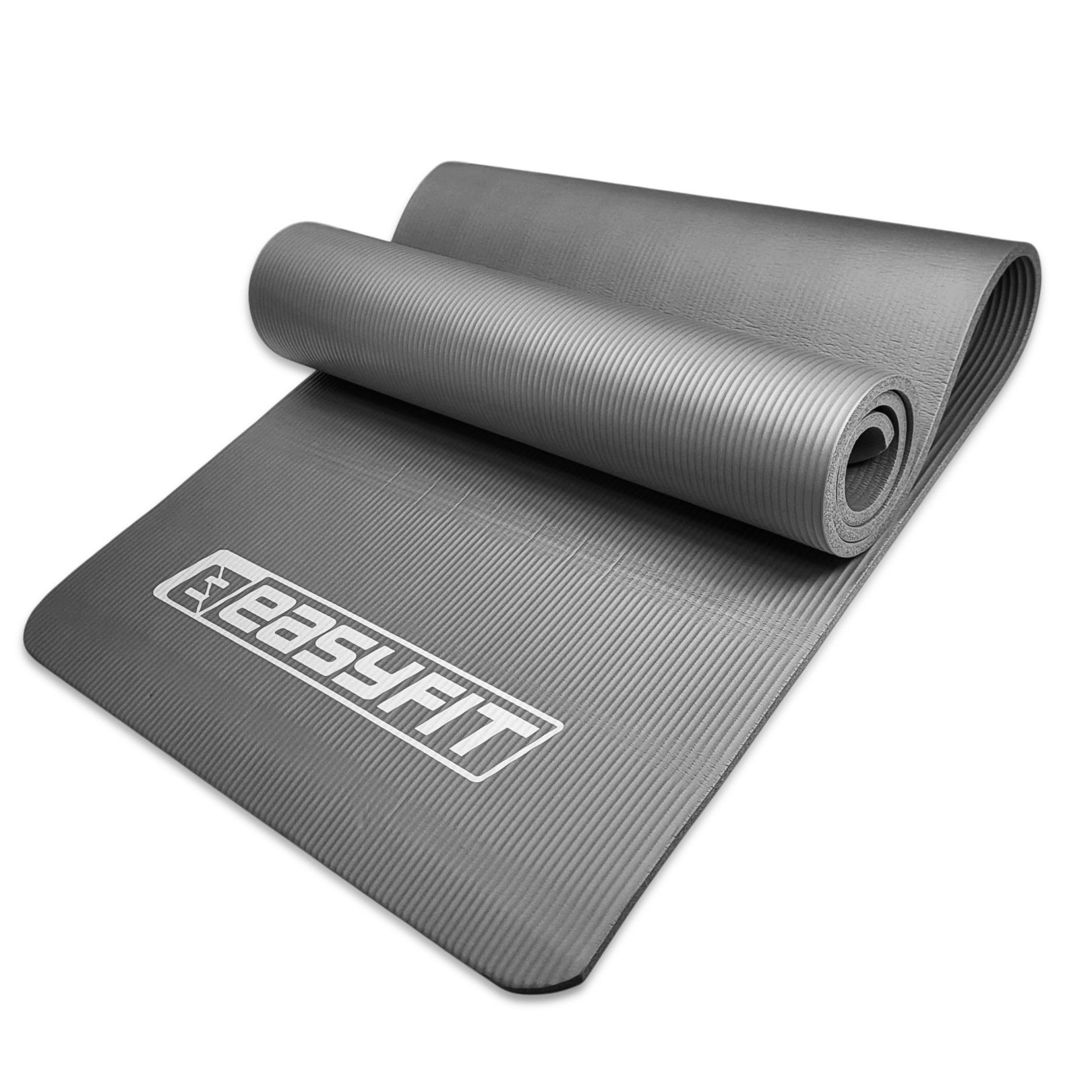 Yoga and fitness mat EasyFit NBR 10 mm grey