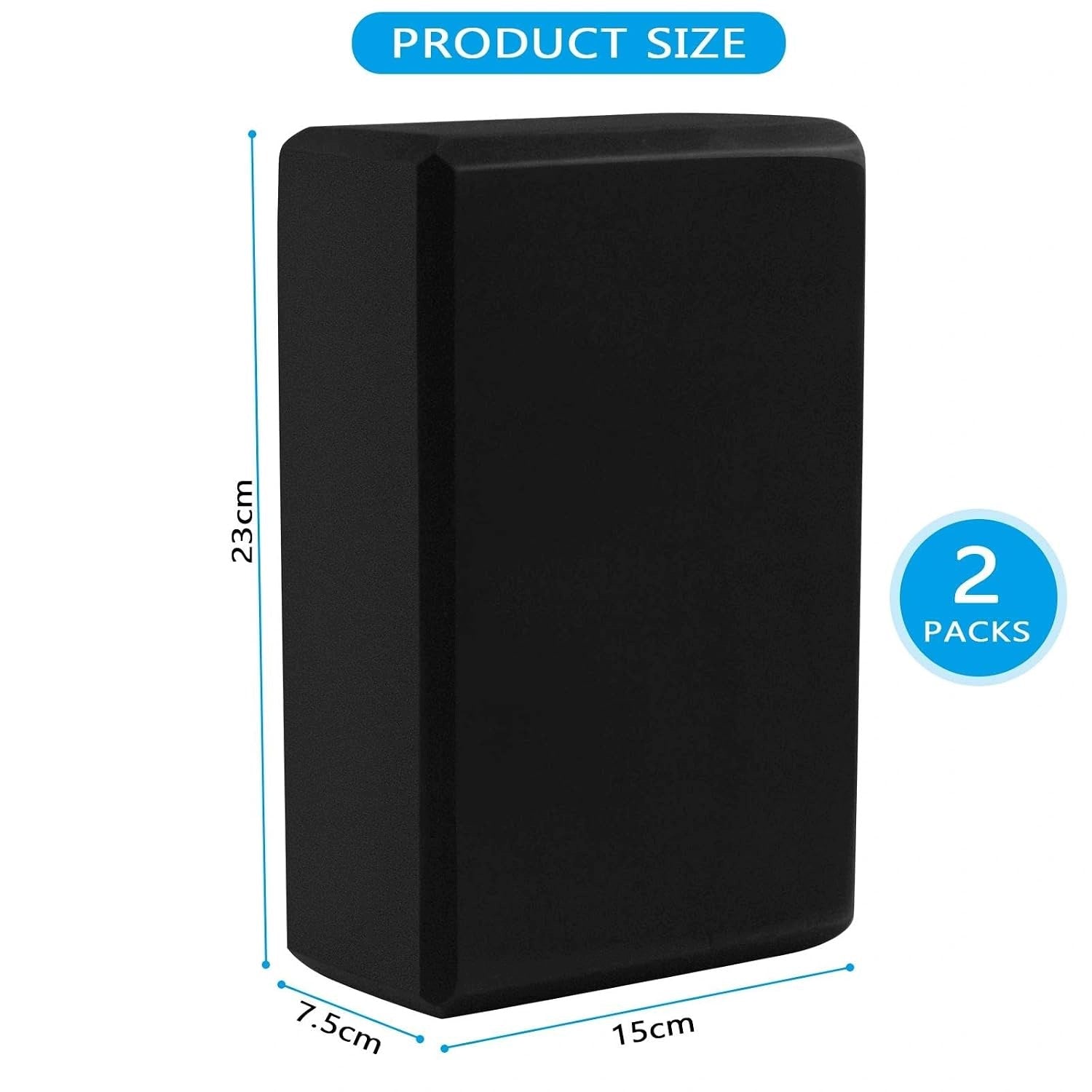 Yoga blocks set of 2 pieces 23 x 15 x 7,5 cm Kind cube
