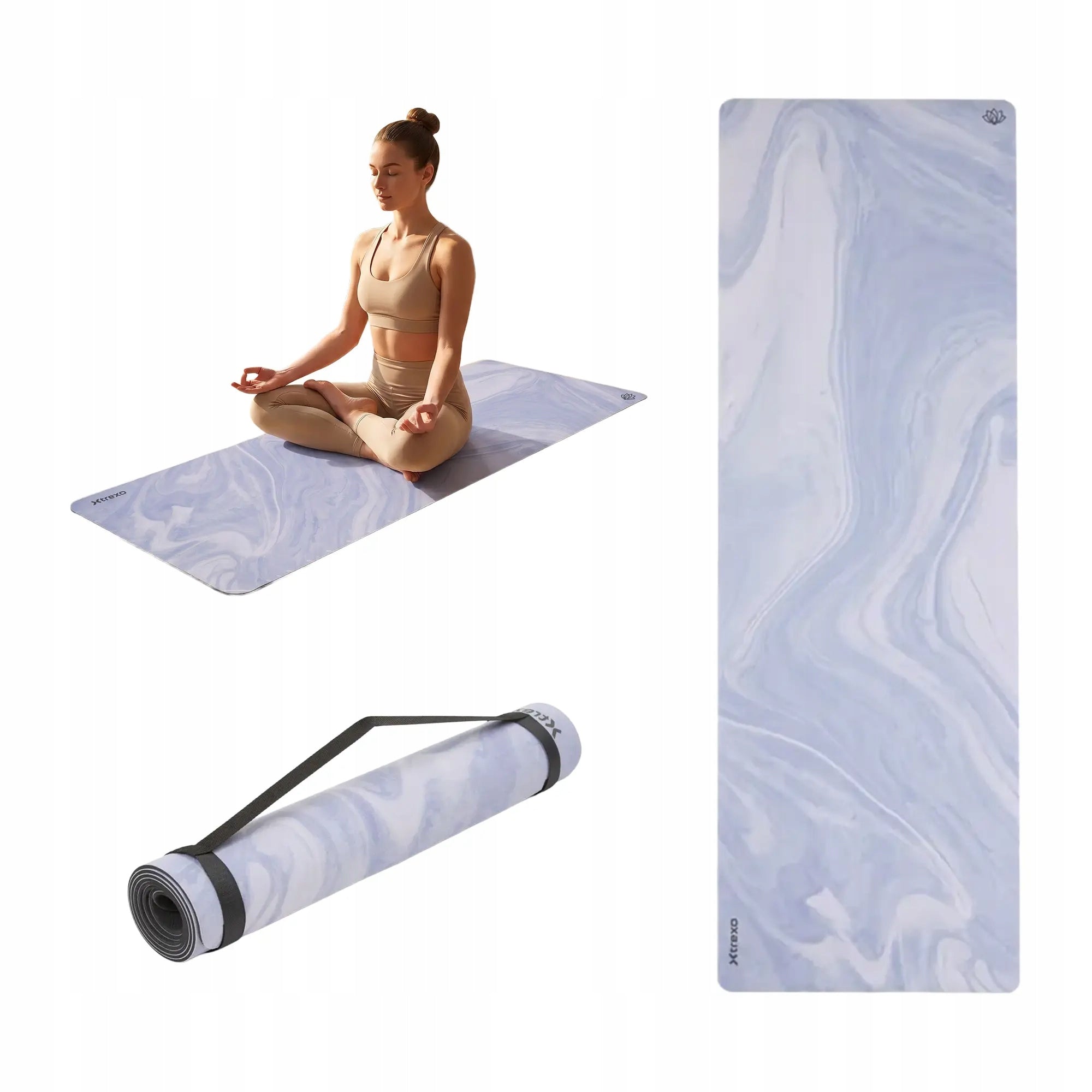 Yoga mat XTREXO Softea purple FOR FITNESS EXERCISES PILATES GYM