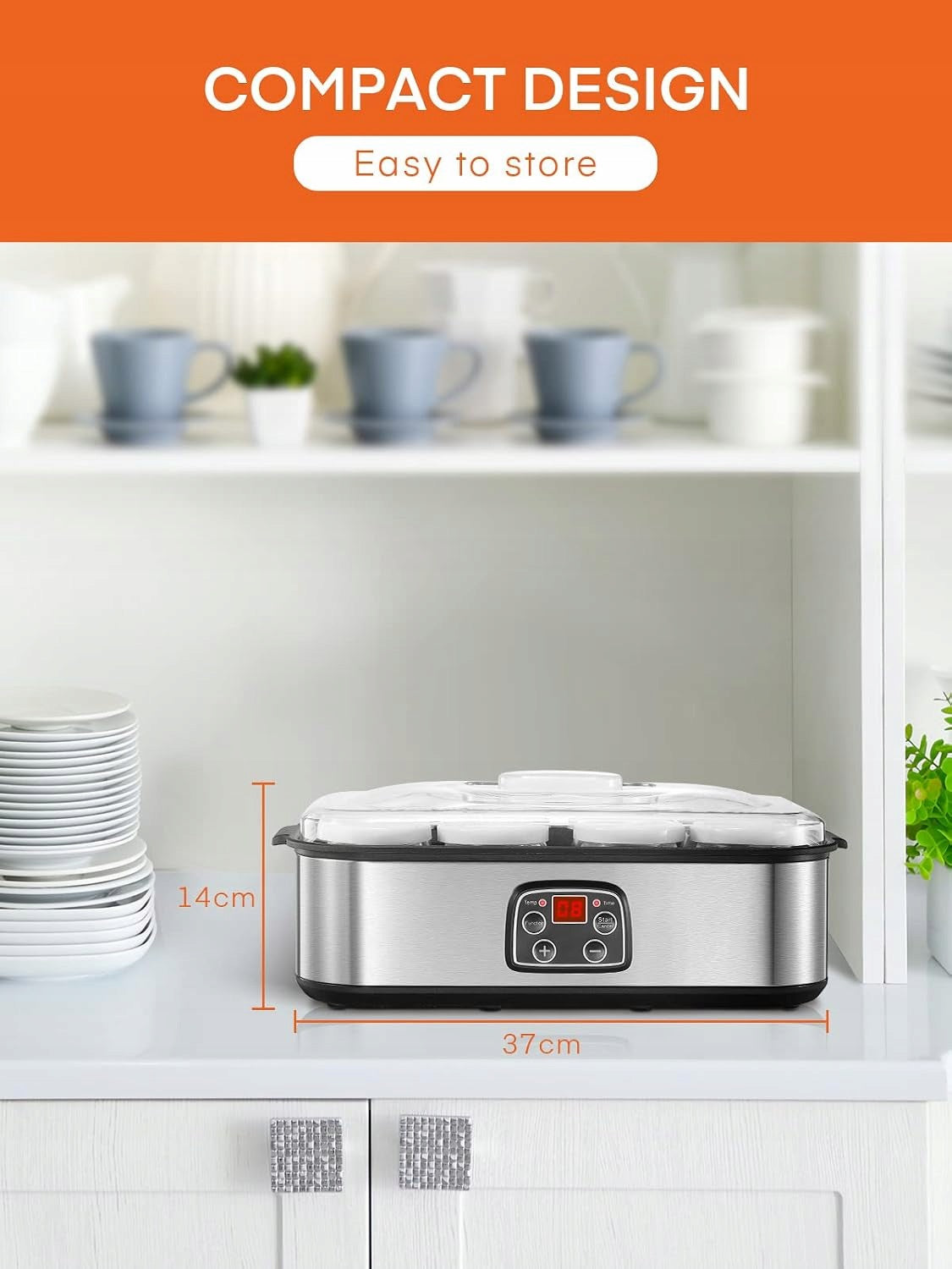 Yogurt Making Machine FOHERE SNJ-159B 8 Jars 180ml LCD Timer Brand no brand