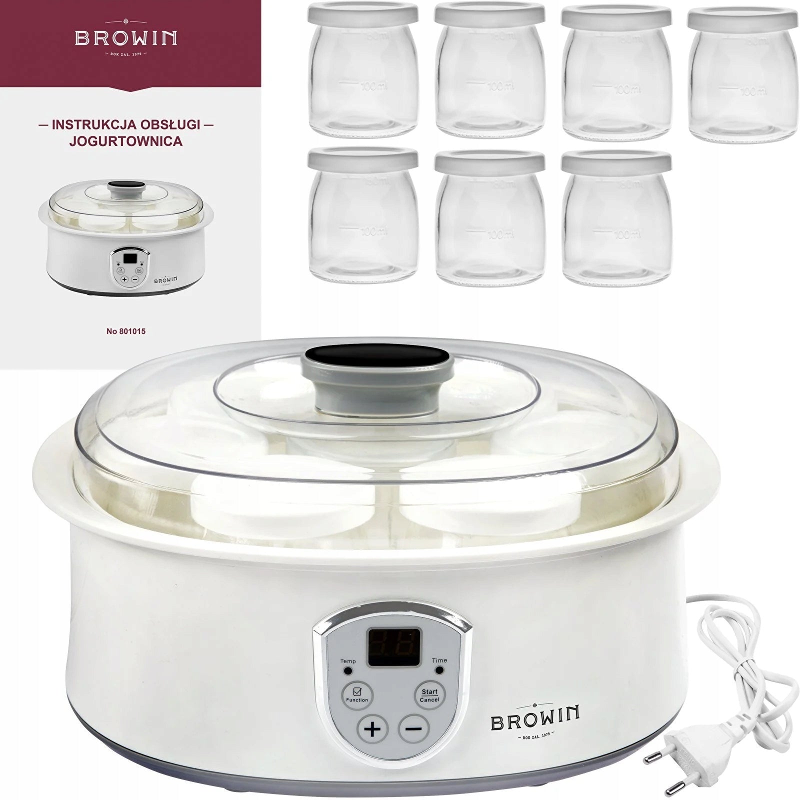 Yogurt machine BROWIN 801015 Dominant color white