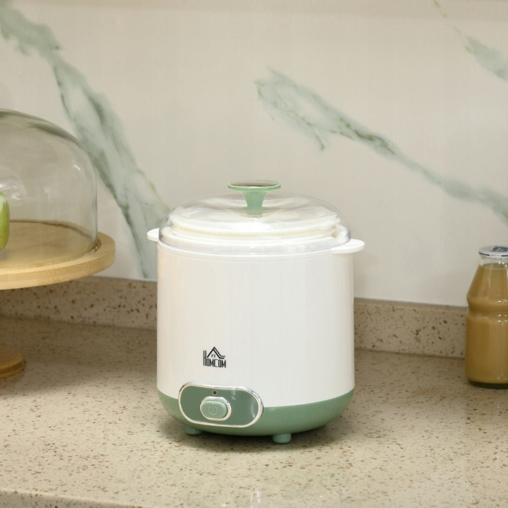 Yogurt maker, capacity 1,5 liters, 19,5 x 17,5 x 21,4 cm, white. Brand no brand