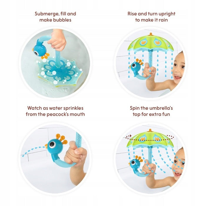 Yookidoo Bath Toy Rain Umbrella 18M+ Green Packaging status original