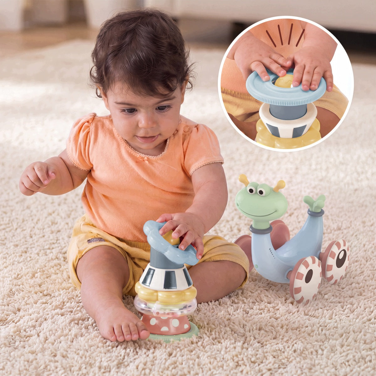 Yookidoo Musical snail crawling toy 6m+ Boho Brand Yookidoo