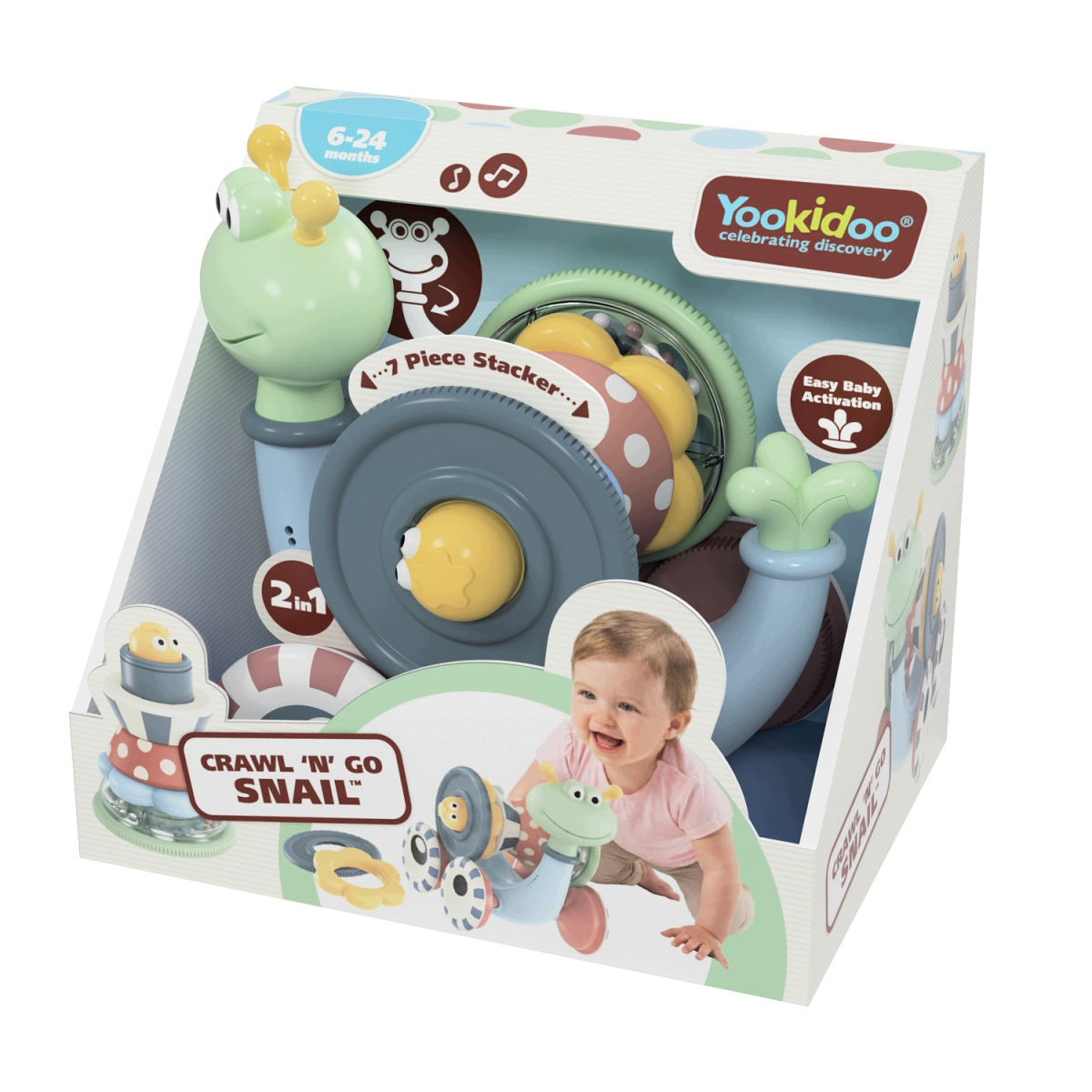 Yookidoo Musical snail crawling toy 6m+ Boho Manufacturer code 7290107723114