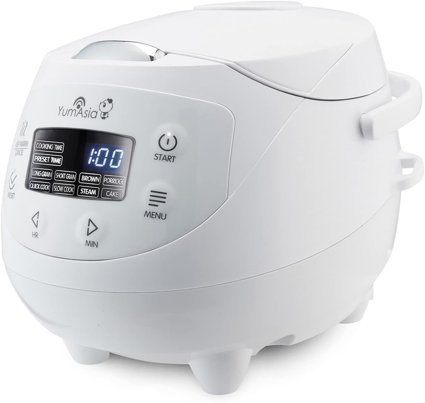 Yum Asia Panda mini rice cooker Fuzzy Logic ceramic bowl Arctic white