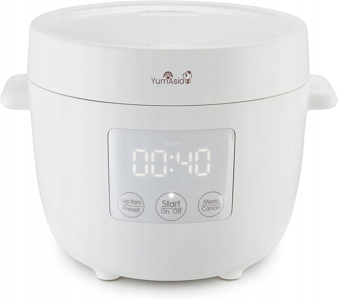 Yum Asia Rice Cooker Logic Fuzzy Ceramic Bowl 0.45L Pebble White