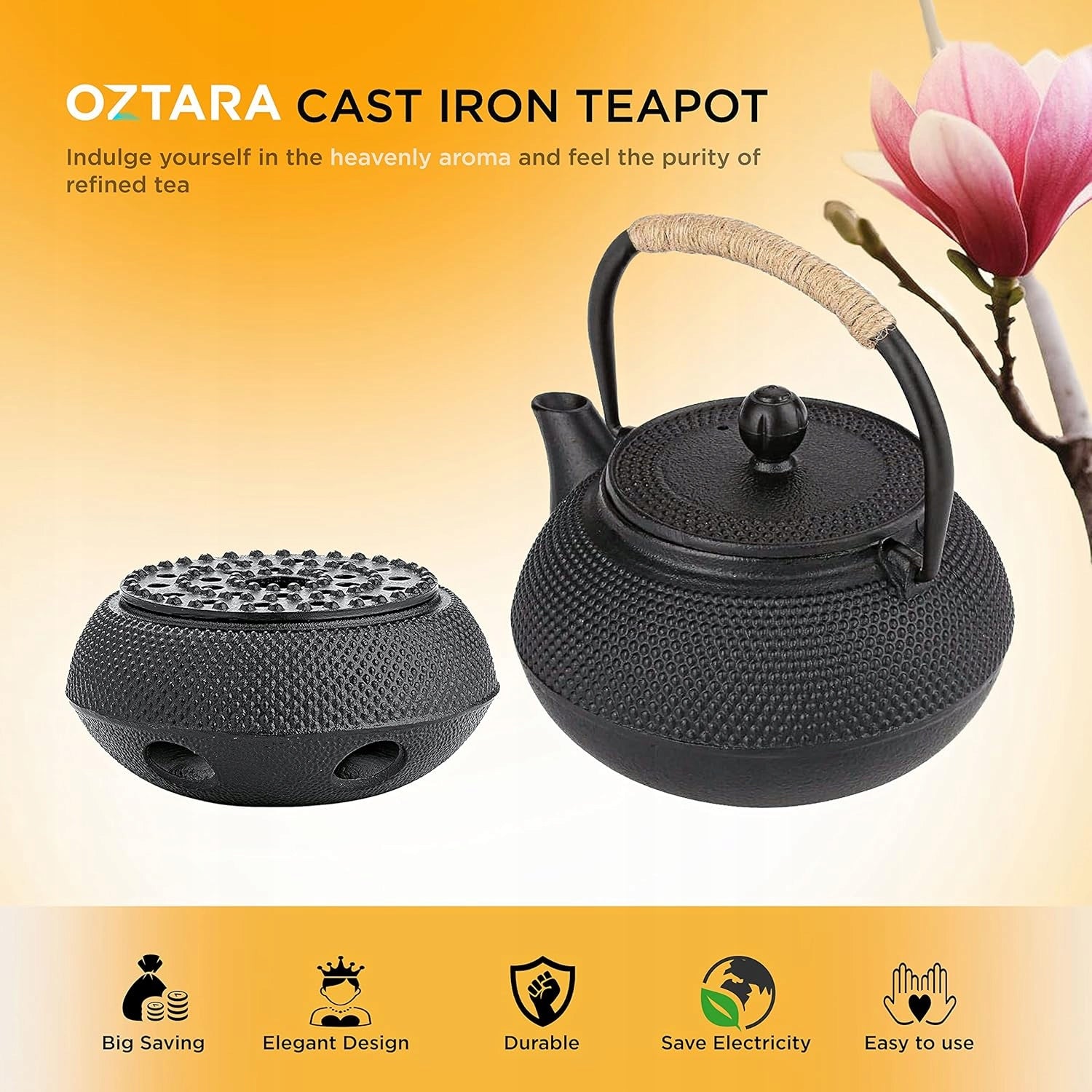 ZAPARZACZ CZAJNIK 1,2 L ŻELIWNY ZESTAW PODGRZEWACZ Manufacturer code 6978272311671